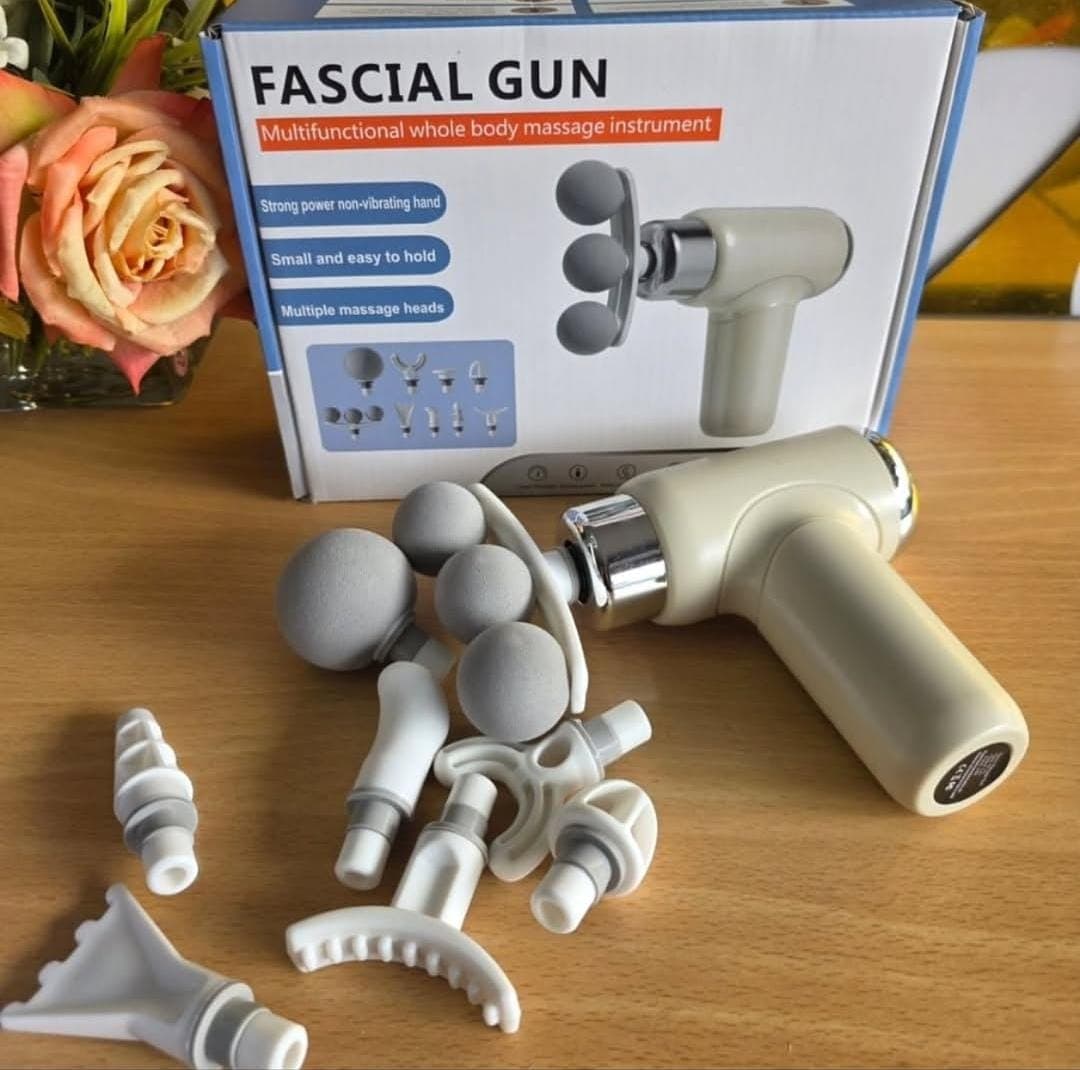 9-in-1 Three-Headed Fascia Gun Massager - 1